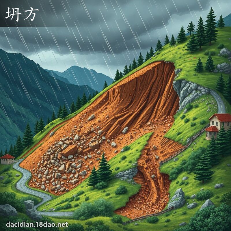 坍方 - 國語大辭典配圖