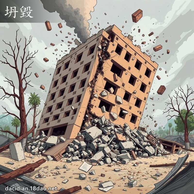 坍毀 - 國語大辭典配圖