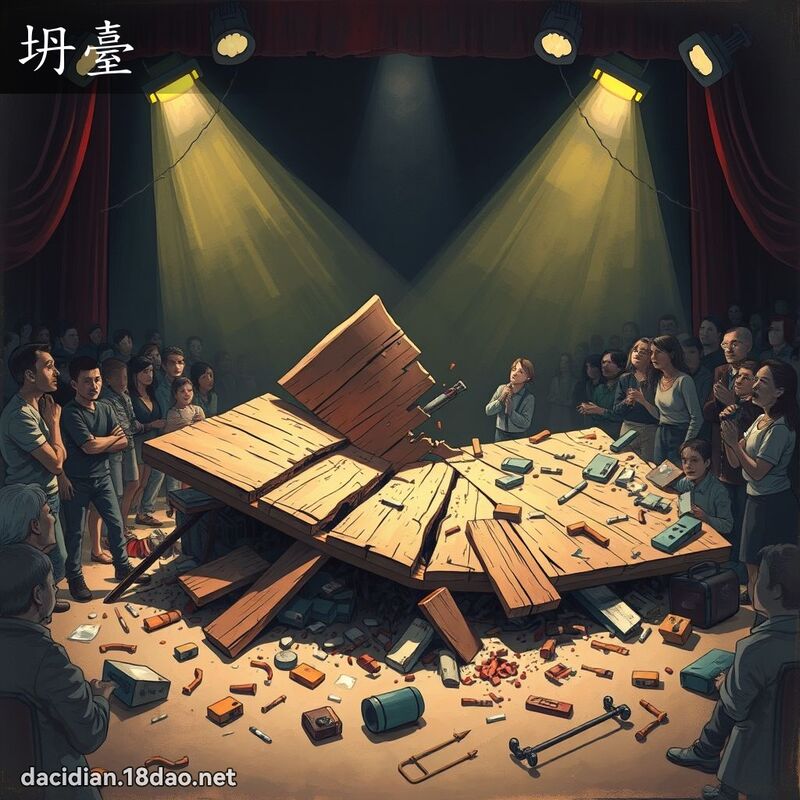 坍臺 - 國語大辭典配圖