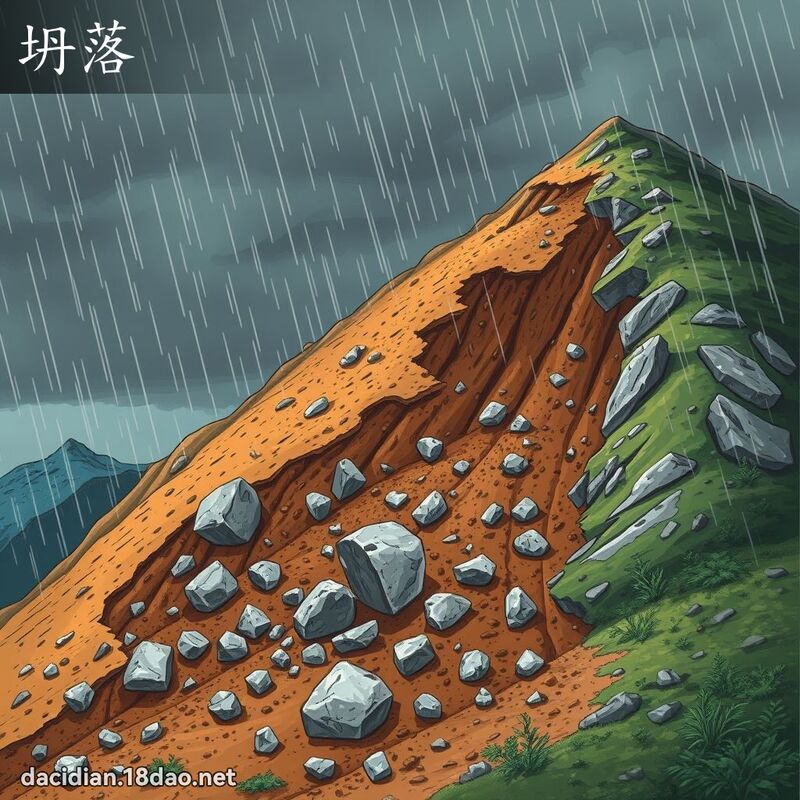 坍落 - 國語大辭典配圖