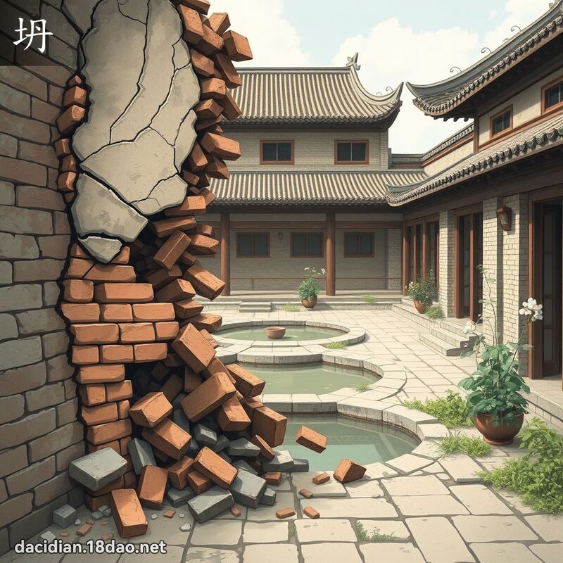 坍 - 國語大辭典配圖