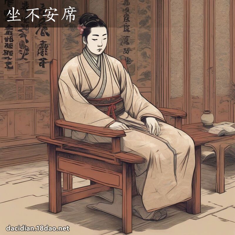 坐不安席 - 国语大辞典配图