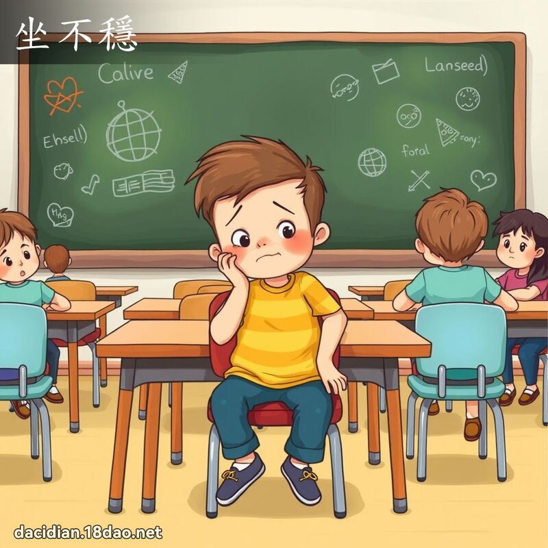 坐不穩 - 國語大辭典配圖