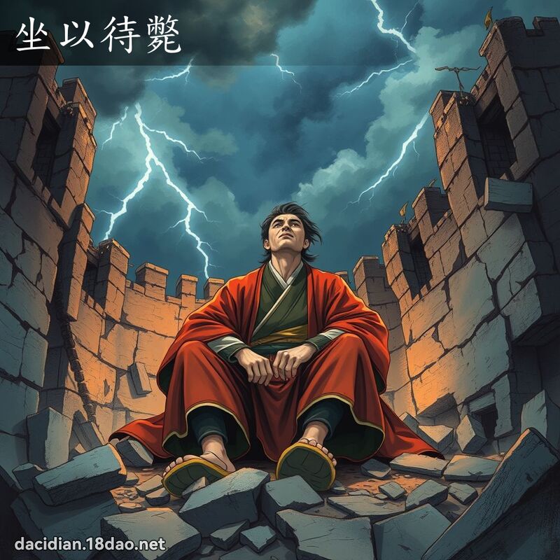 坐以待斃 - 國語大辭典配圖