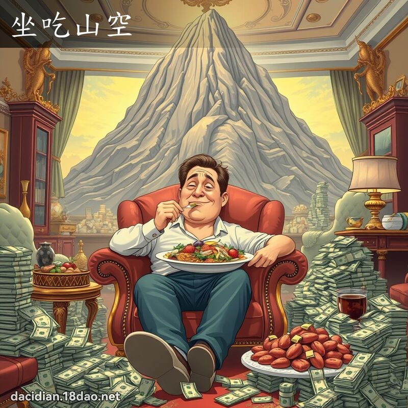 坐吃山空 - 國語大辭典配圖