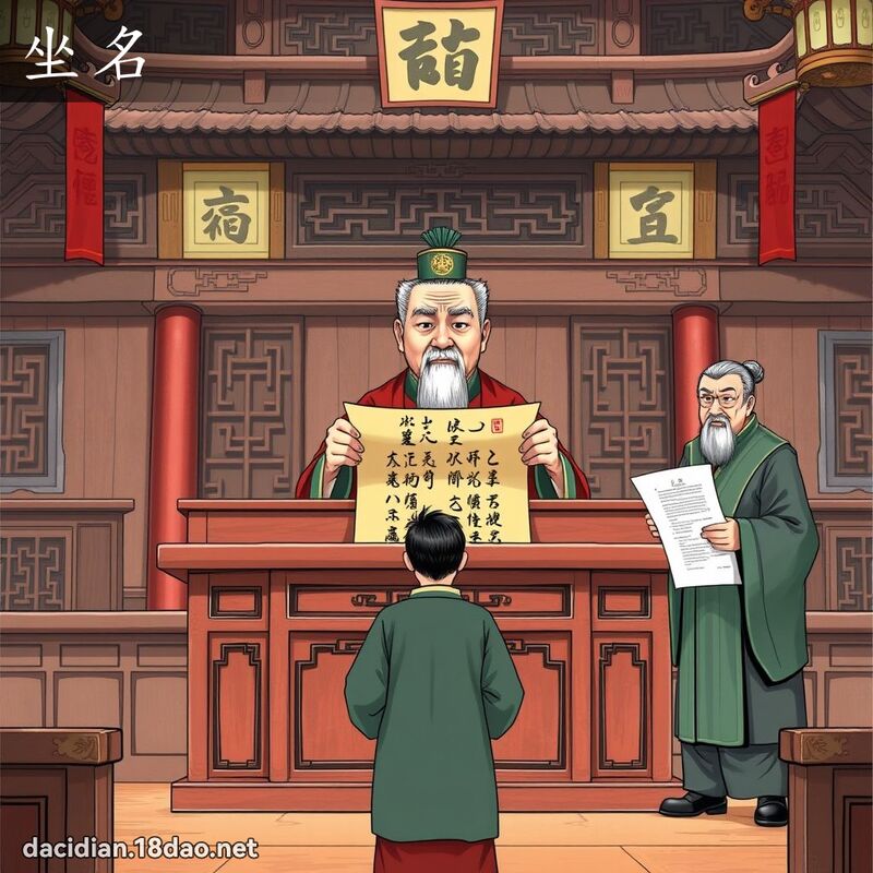 坐名 - 國語大辭典配圖