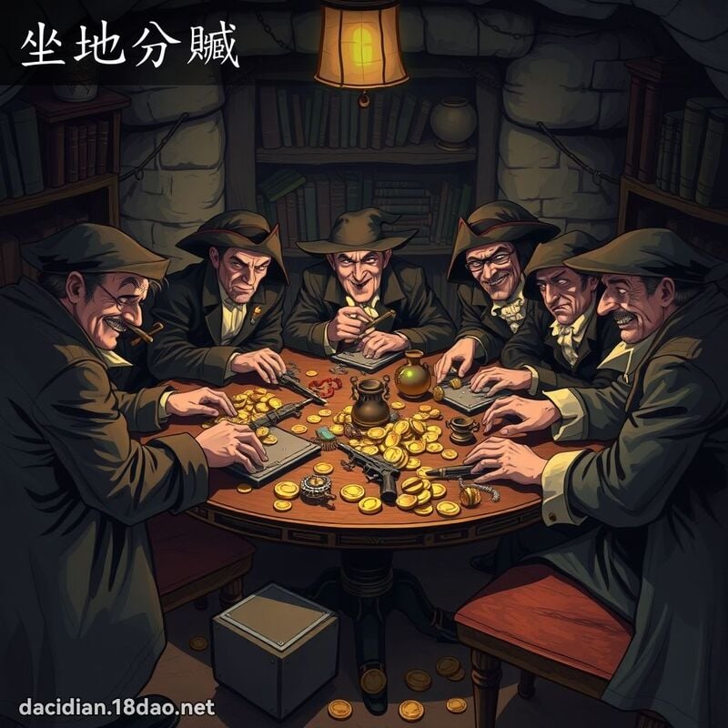 坐地分贓 - 國語大辭典配圖