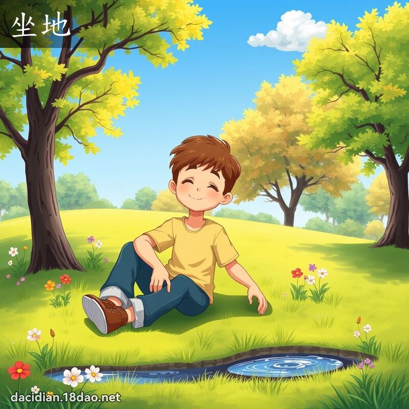 坐地 - 国语大辞典配图