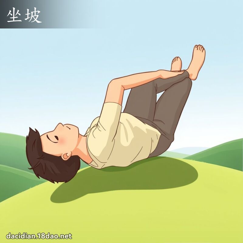 坐坡 - 国语大辞典配图