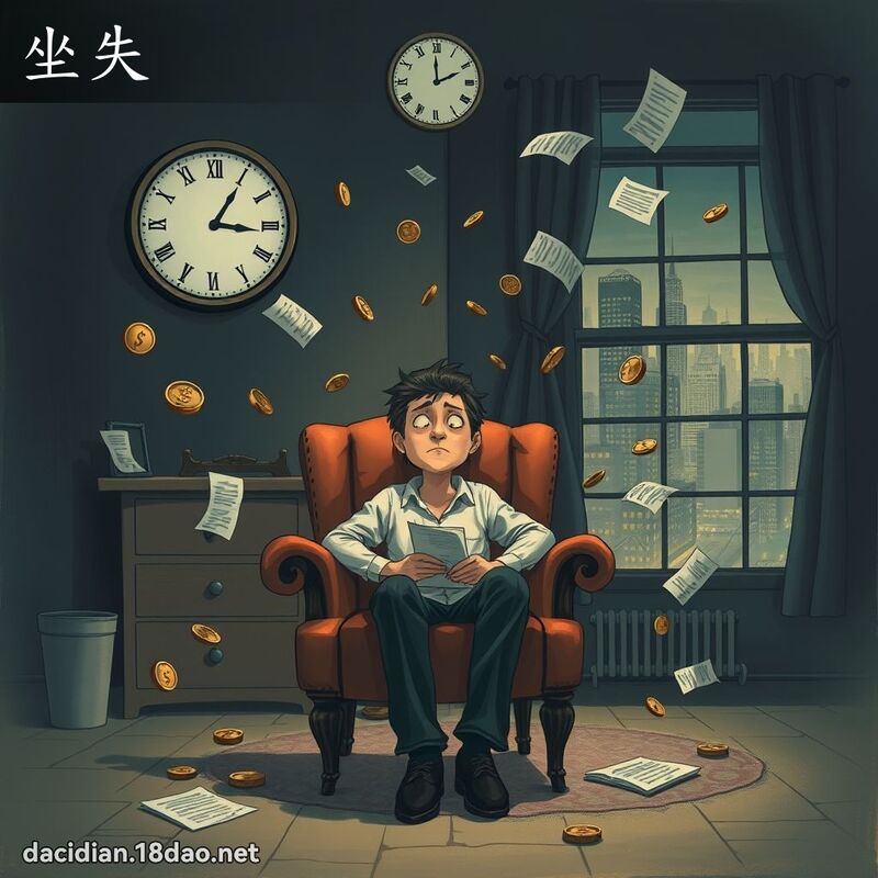 坐失 - 国语大辞典配图