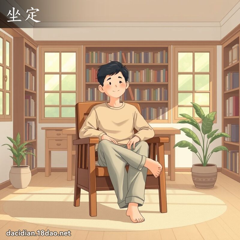 坐定 - 國語大辭典配圖