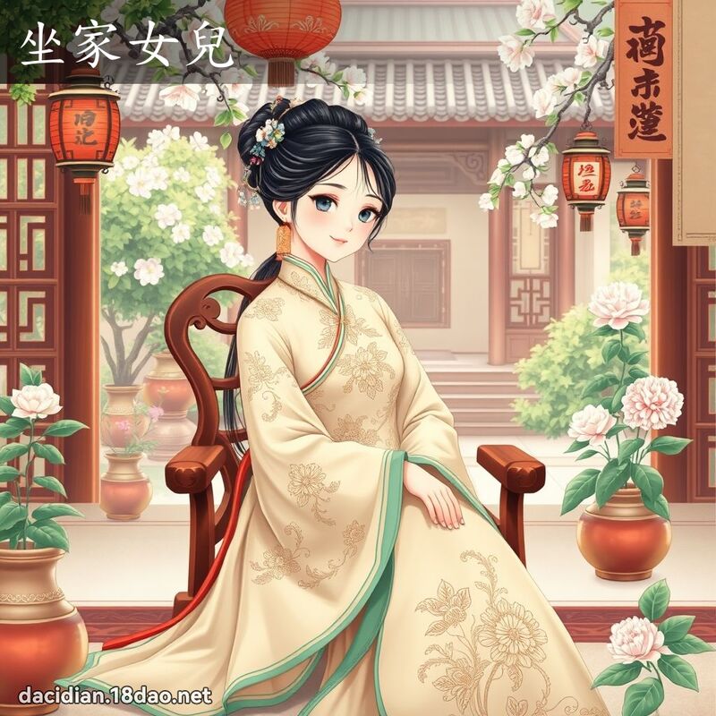 坐家女儿 - 国语大辞典配图