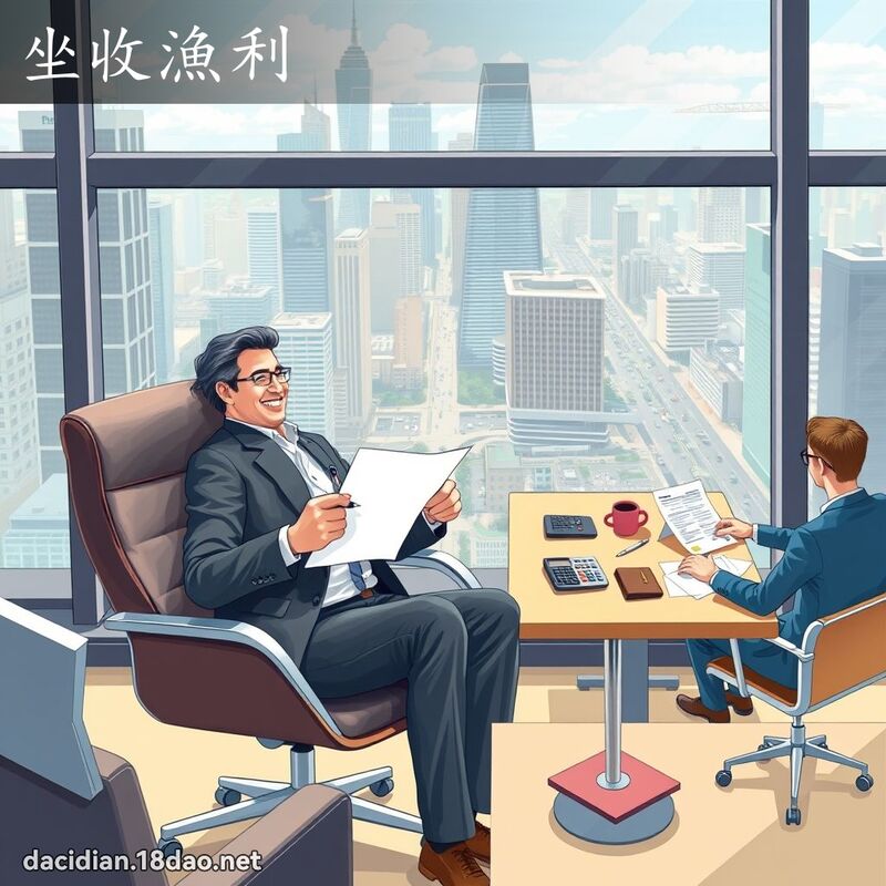 坐收渔利 - 国语大辞典配图