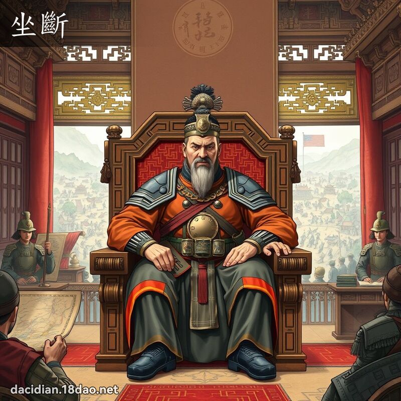 坐断 - 国语大辞典配图