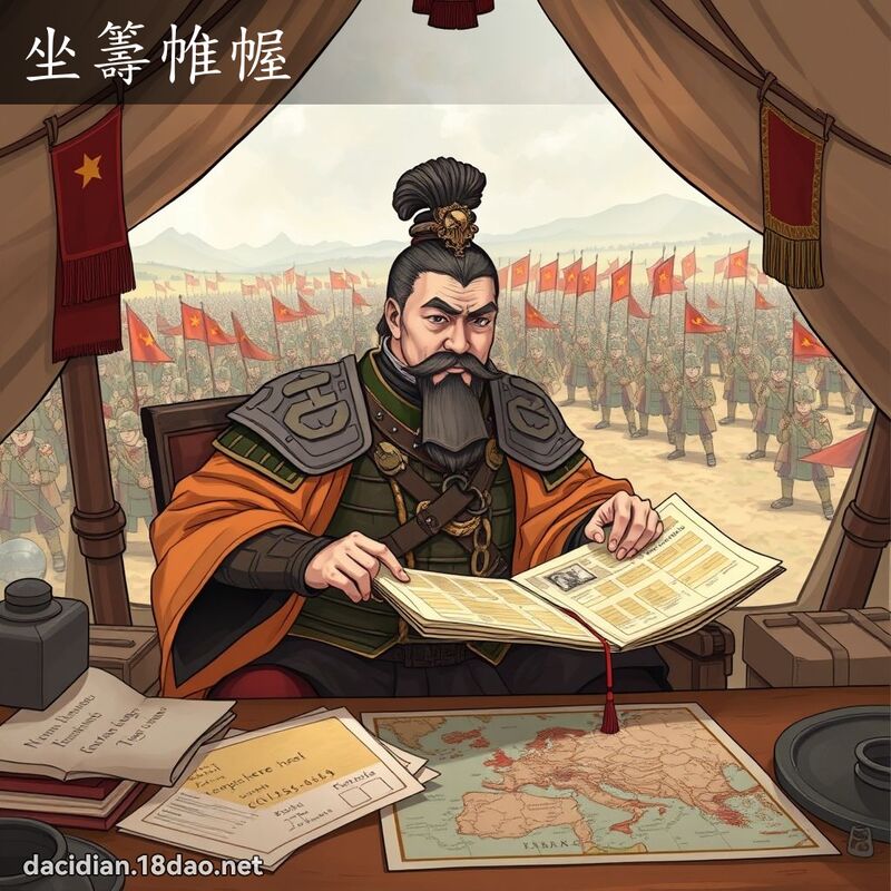 坐籌帷幄 - 國語大辭典配圖
