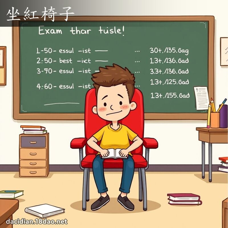 坐紅椅子 - 國語大辭典配圖