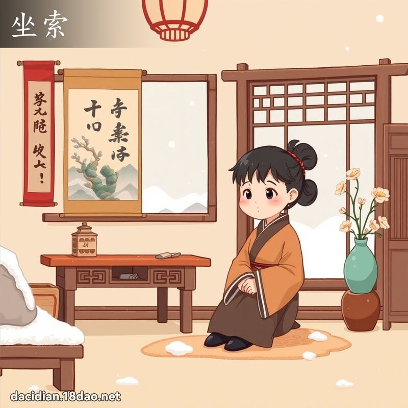 坐索 - 國語大辭典配圖