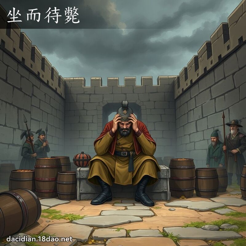 坐而待斃 - 國語大辭典配圖