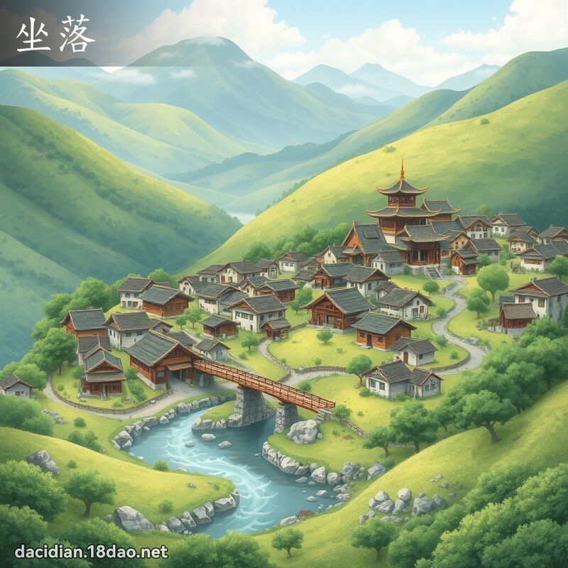 坐落 - 国语大辞典配图
