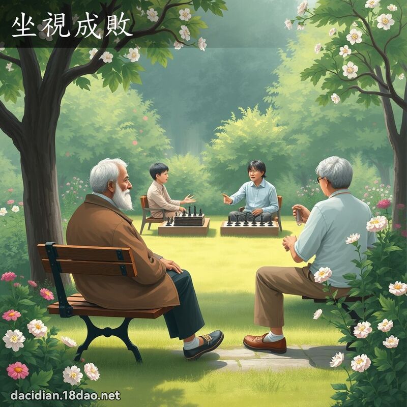 坐视成败 - 国语大辞典配图