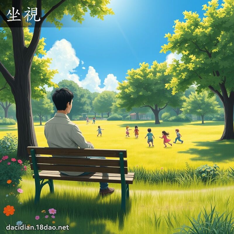 坐視 - 國語大辭典配圖