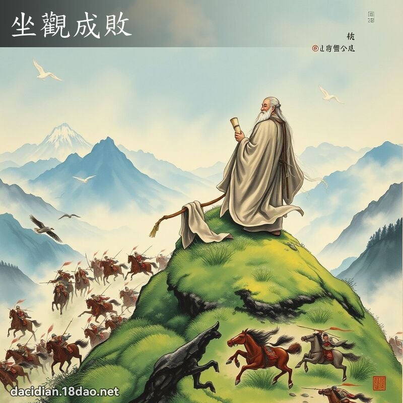 坐观成败 - 国语大辞典配图