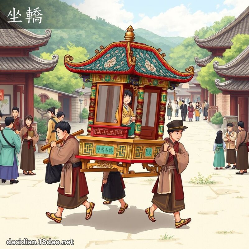 坐轎 - 國語大辭典配圖