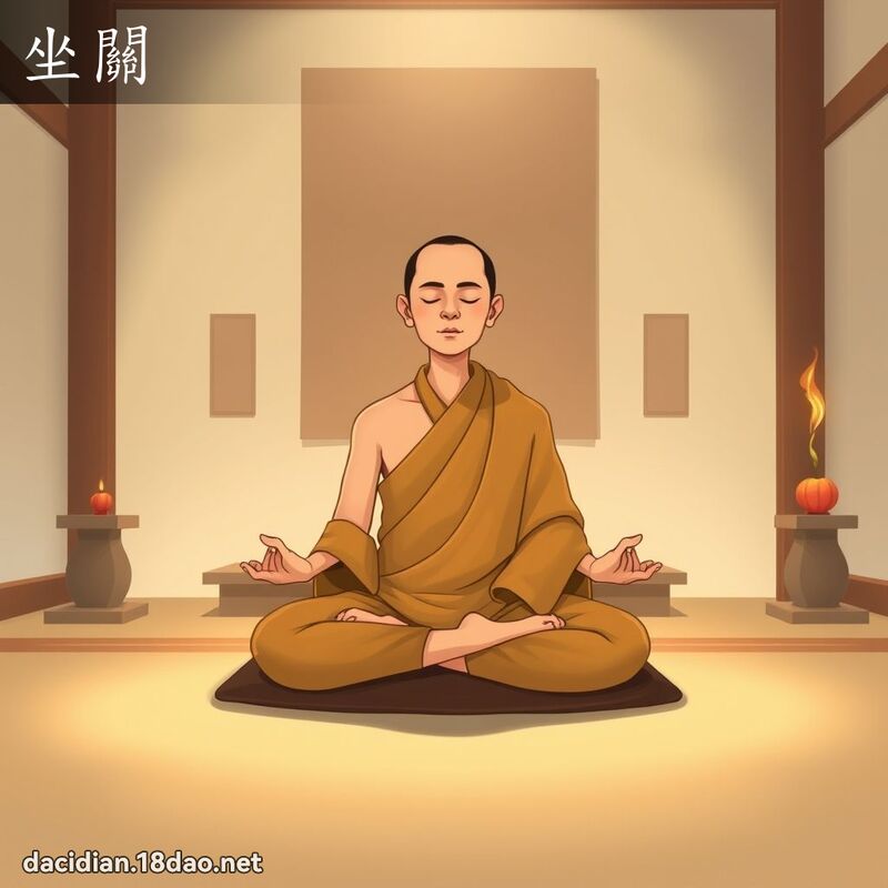坐关 - 国语大辞典配图
