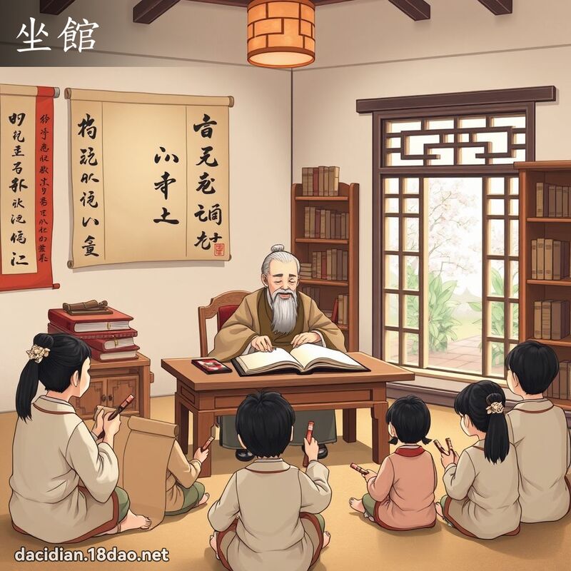 坐馆 - 国语大辞典配图