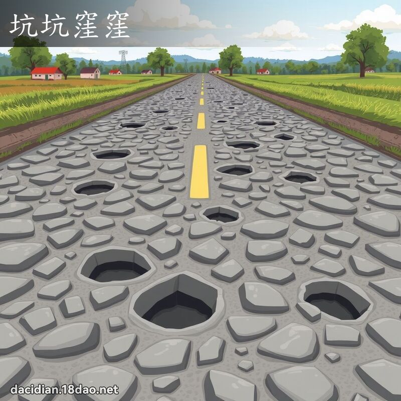 坑坑洼洼 - 国语大辞典配图