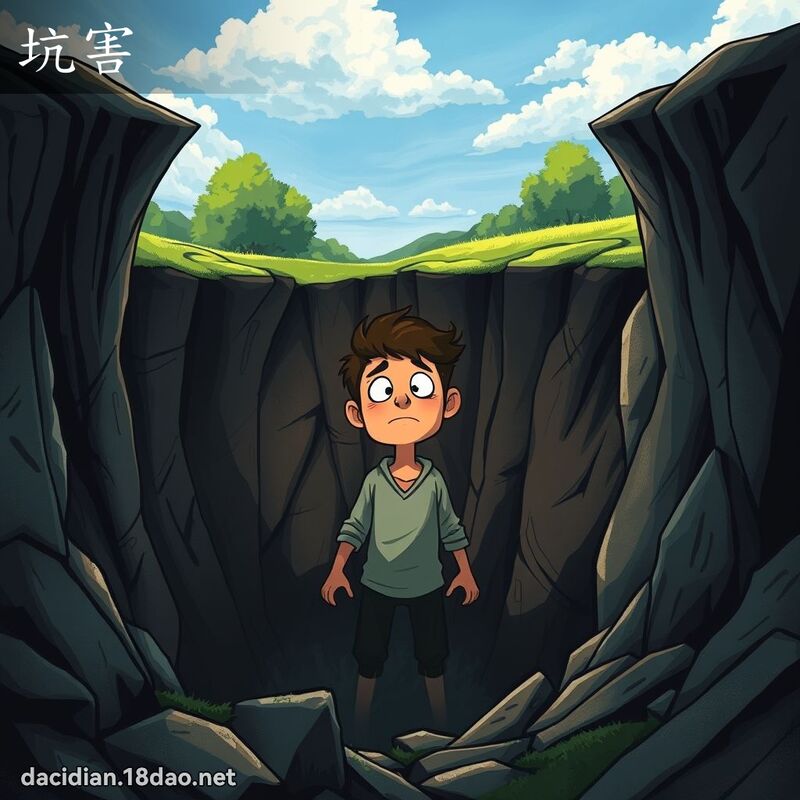 坑害 - 国语大辞典配图