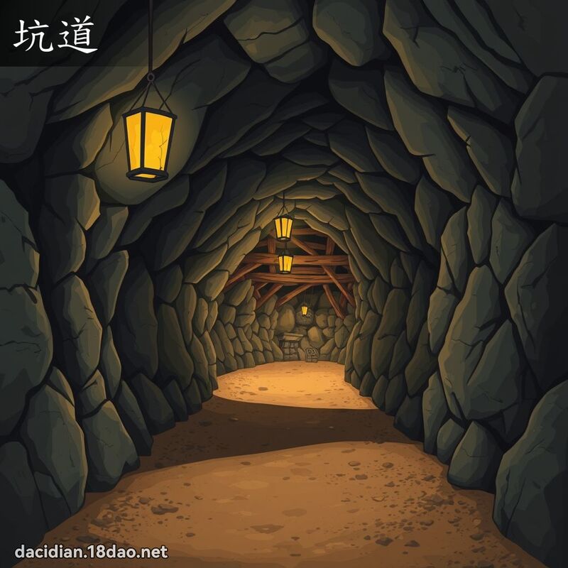 坑道 - 國語大辭典配圖