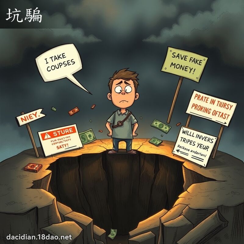 坑骗 - 国语大辞典配图