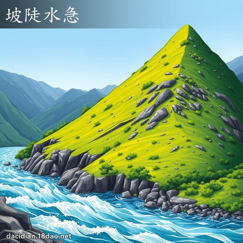 坡陡水急 - 國語大辭典配圖
