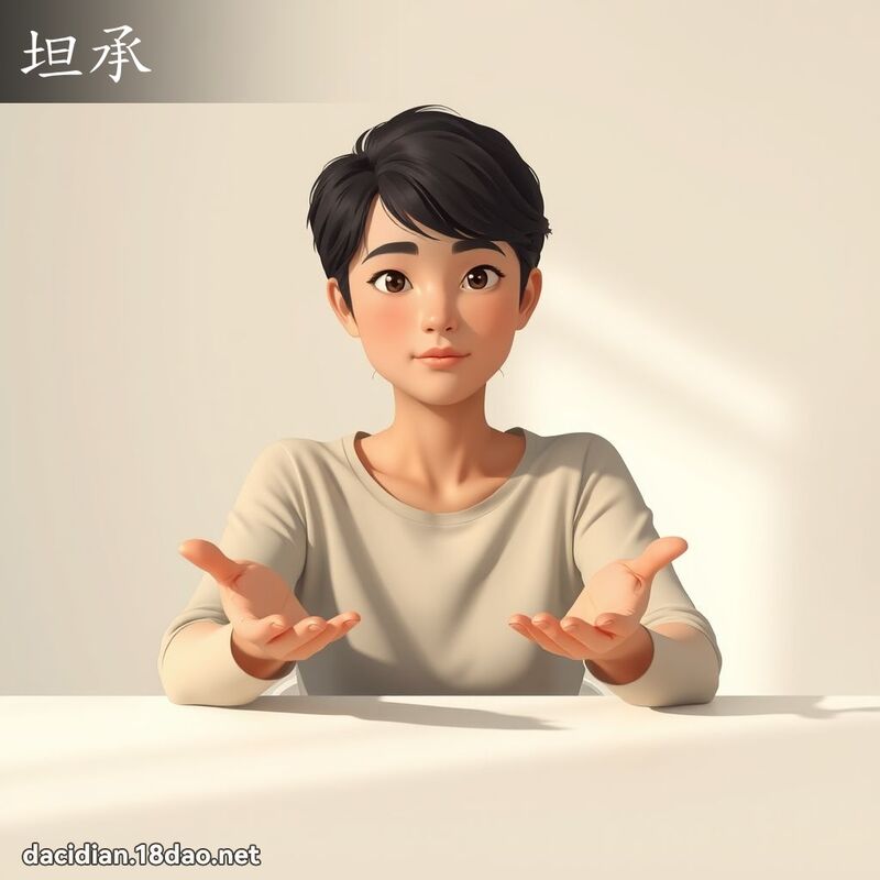 坦承 - 國語大辭典配圖
