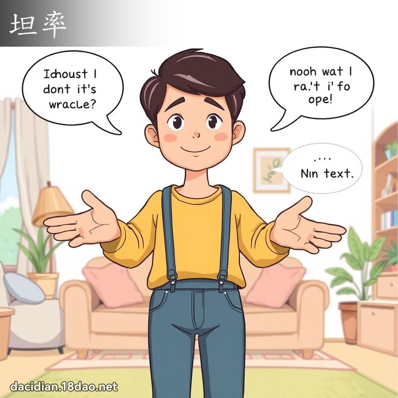 坦率 - 國語大辭典配圖