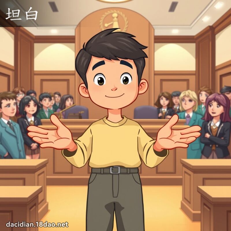 坦白 - 國語大辭典配圖