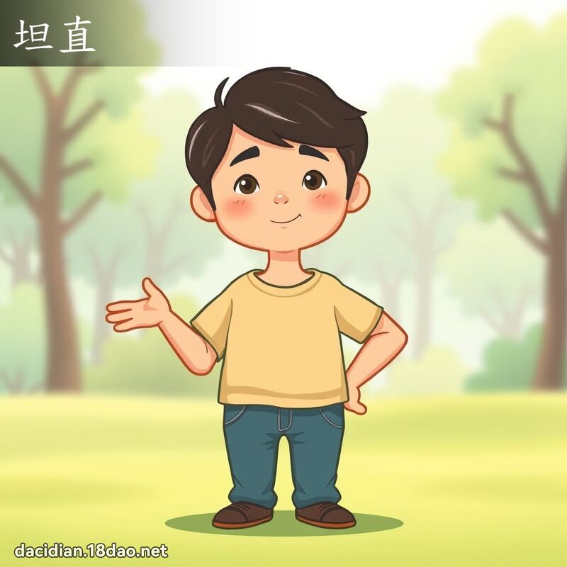 坦直 - 國語大辭典配圖