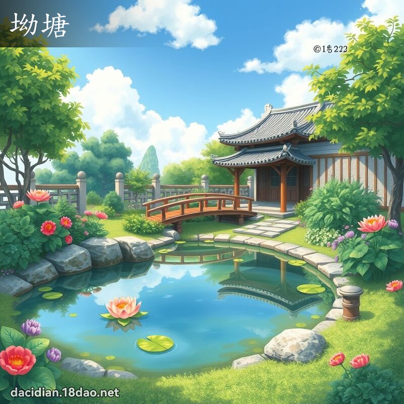 坳塘 - 国语大辞典配图