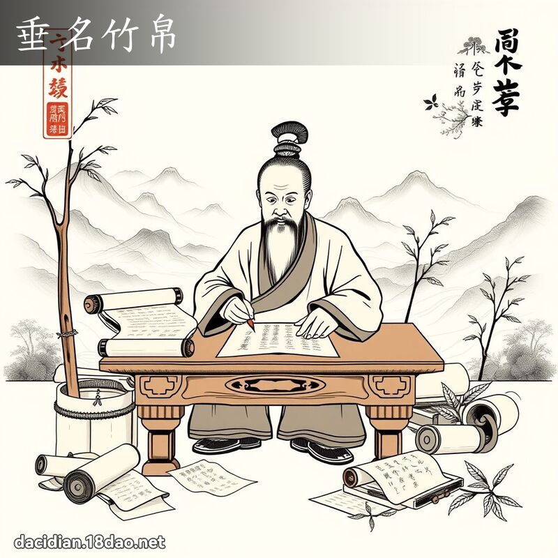 垂名竹帛 - 国语大辞典配图