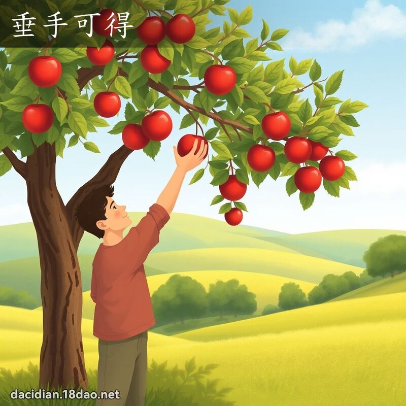 垂手可得 - 國語大辭典配圖