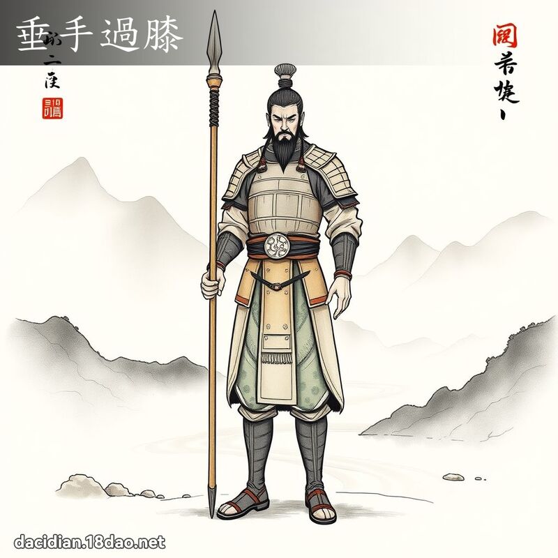 垂手過膝 - 國語大辭典配圖