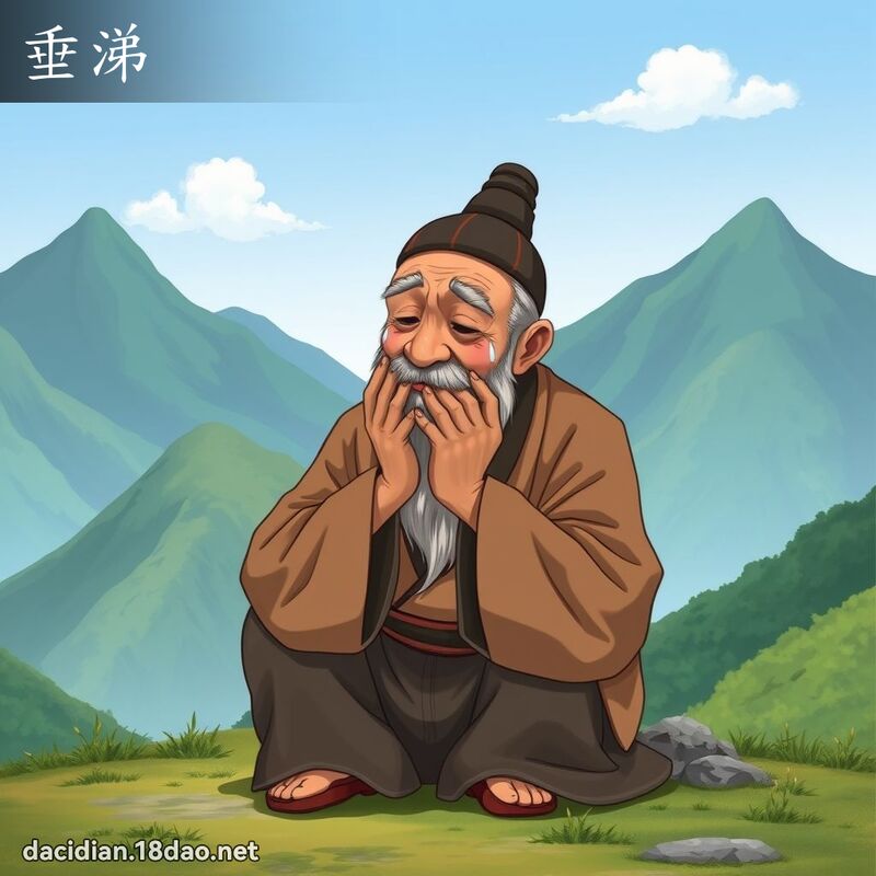 垂涕 - 國語大辭典配圖