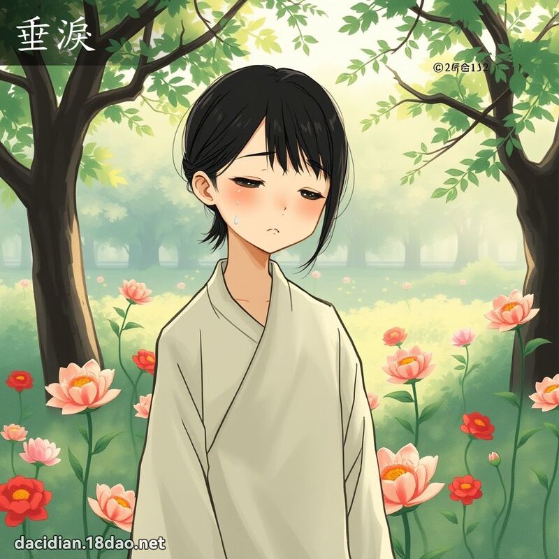 垂淚 - 國語大辭典配圖