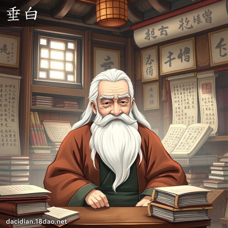 垂白 - 國語大辭典配圖