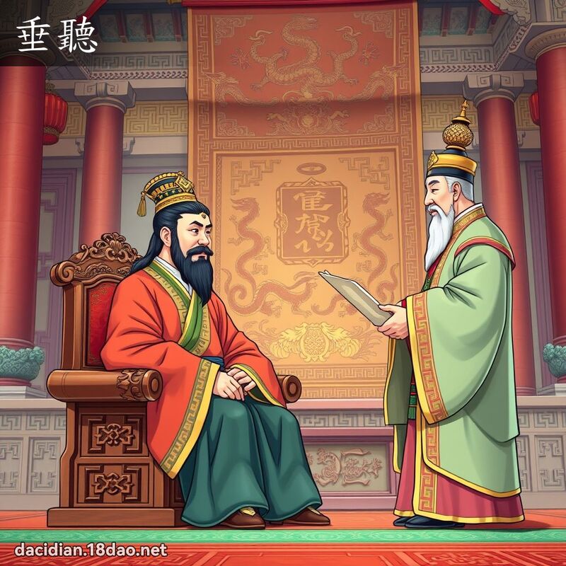 垂聽 - 國語大辭典配圖