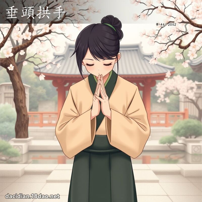 垂頭拱手 - 國語大辭典配圖