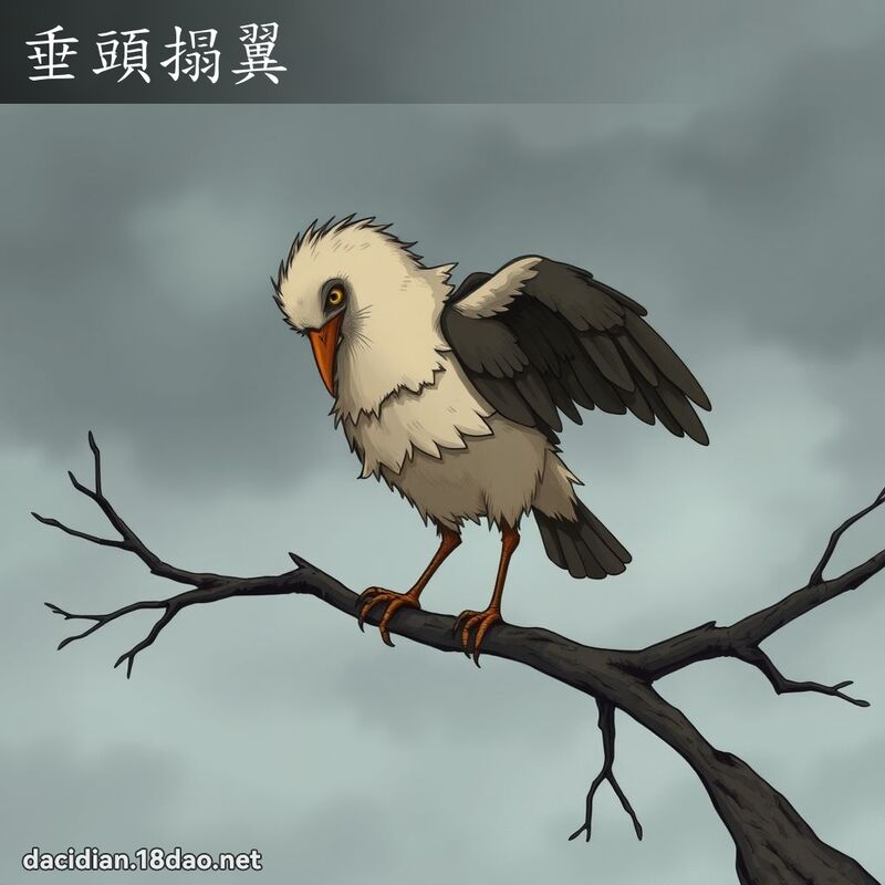 垂頭搨翼 - 國語大辭典配圖