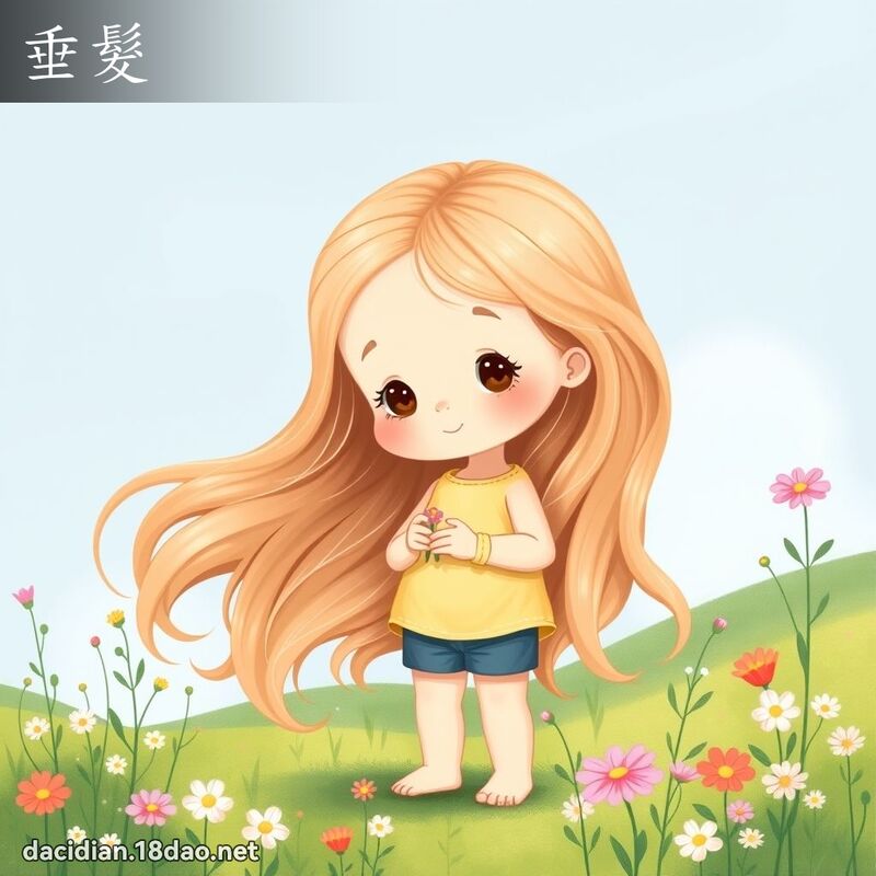 垂髮 - 國語大辭典配圖