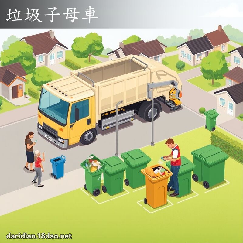 垃圾子母車 - 國語大辭典配圖